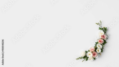Clean and minimalistic design with a remembrance wreath in the center, surrounded by blank space for text or other elements, decoration, clean