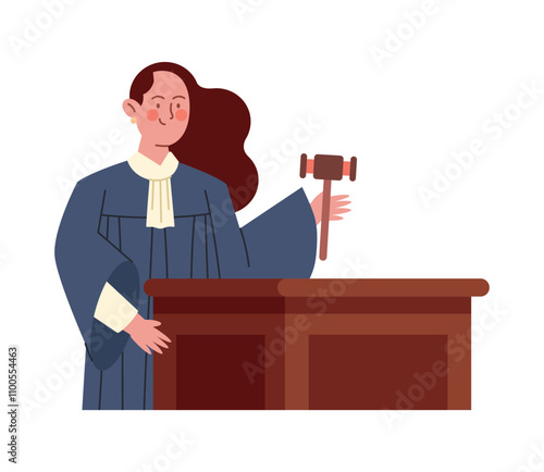 judge woman in the courtroom