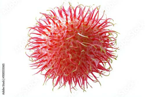 Rambutan on white background with cutout