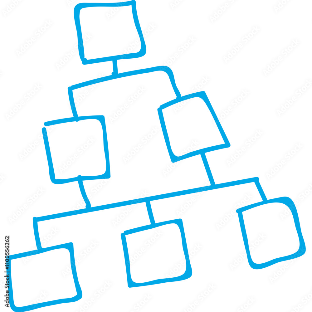 Obraz premium Flowchart single line vector icon