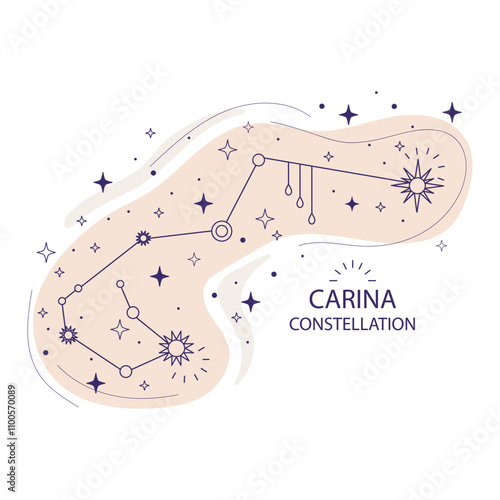 Star constellation Carina vector illustration