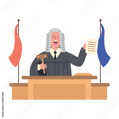 judge with gavel makes verdict