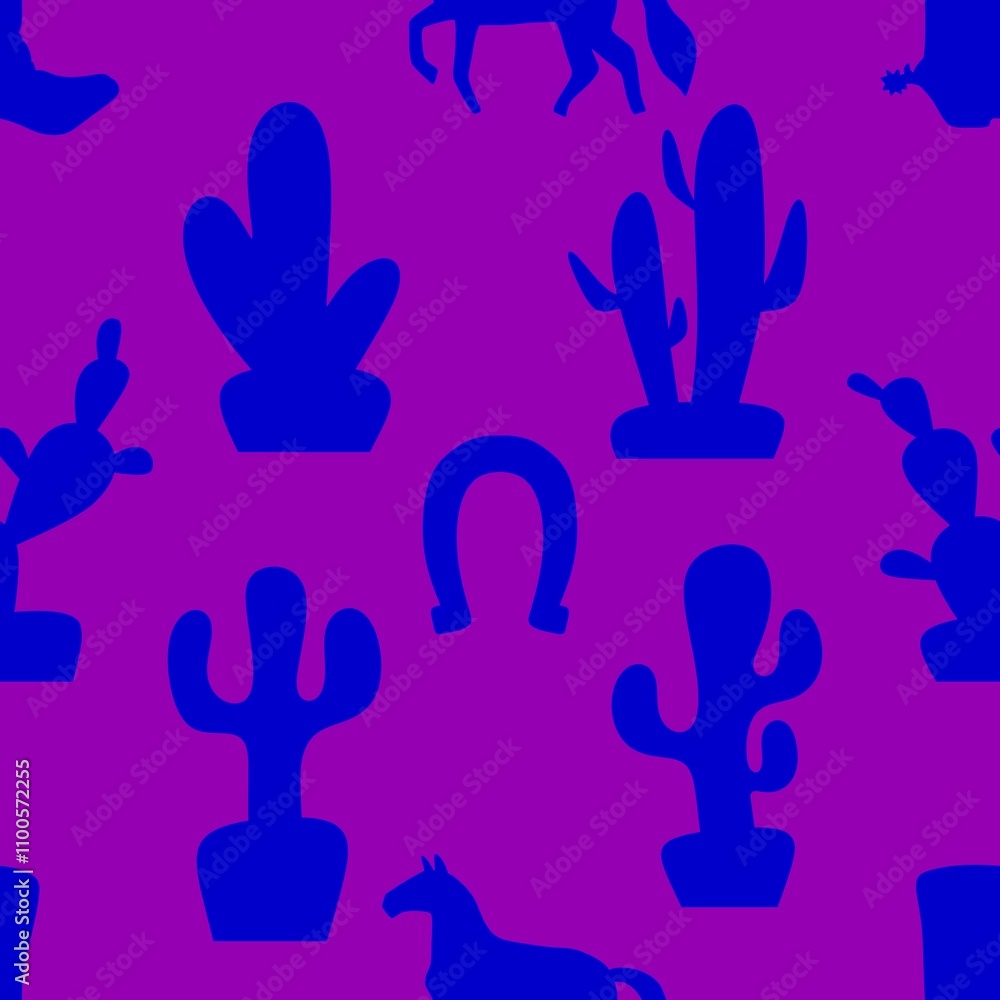 Obraz premium Christmas animals seamless horse pattern for wrapping paper and fabrics
