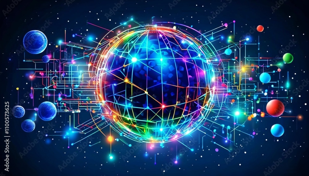 Obraz premium background with globe