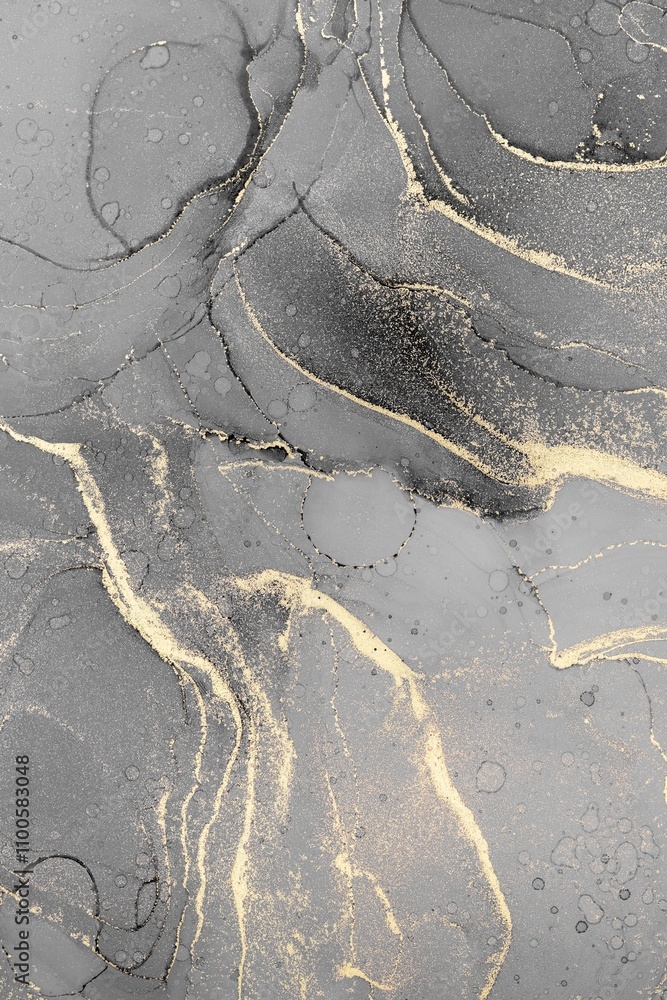Obraz premium Original artwork photo of marble ink abstract art. High resolution photograph from exemplary original painting. Abstract painting was painted on HQ paper texture to create smooth marbling pattern.