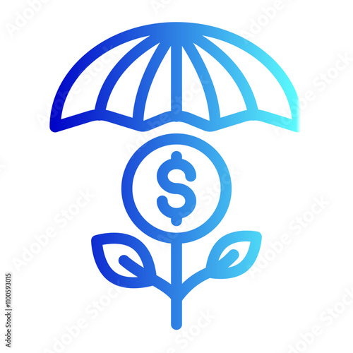 umbrella insurance icon sign vector