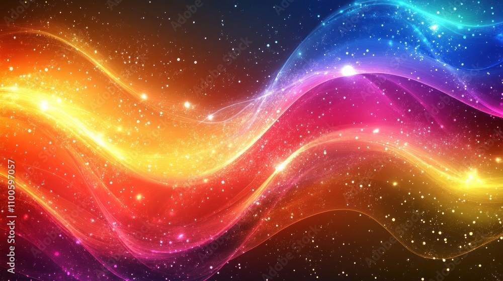 Fototapeta premium Cosmic Waves: A Symphony of Color and Light