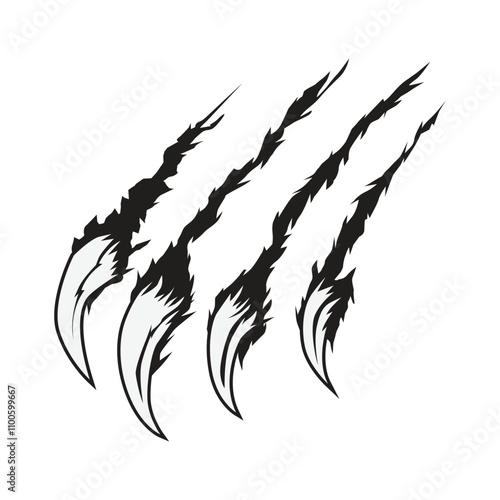 Illustration of tiger claw, monster claw, wild animal claw