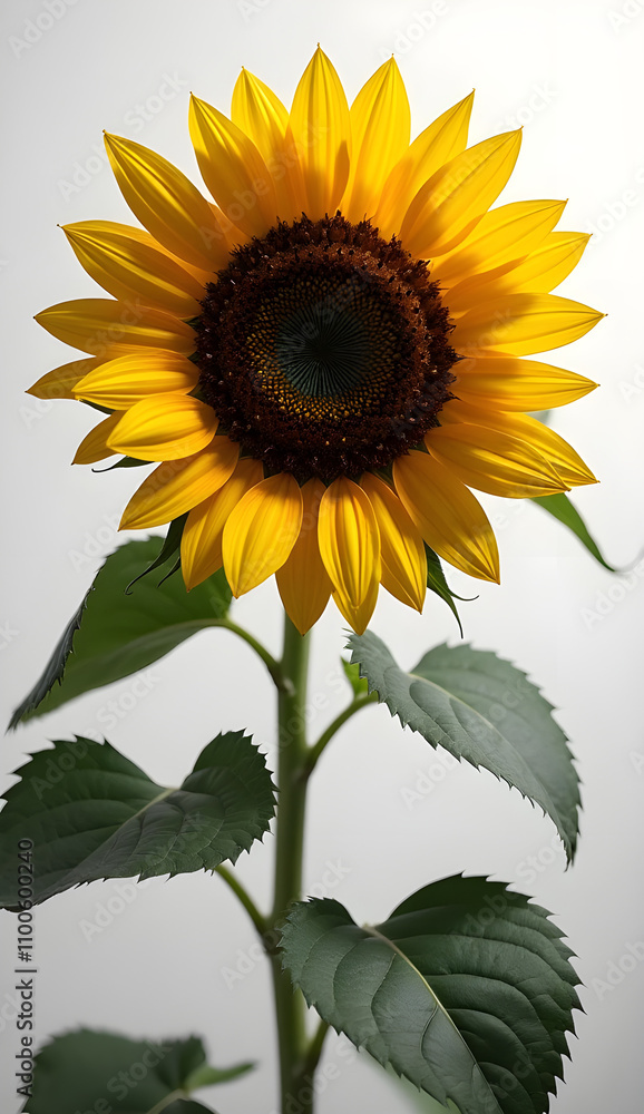 Fototapeta premium sunflower on white background