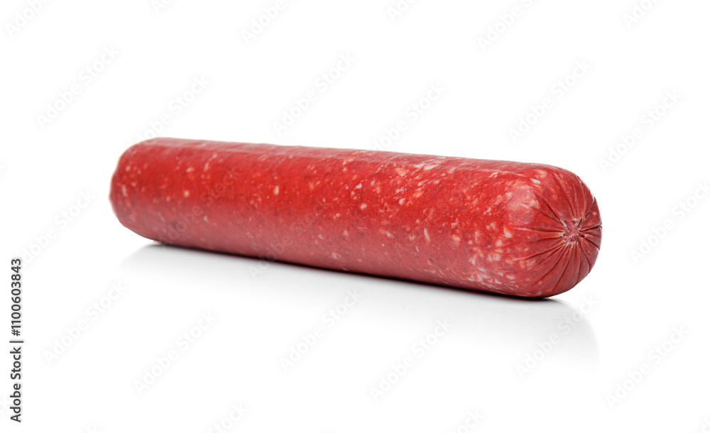 Sausage stick isolated on white background.