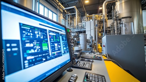 High-Tech Biodiesel Plant Control Room With Advanced Monitoring Displays