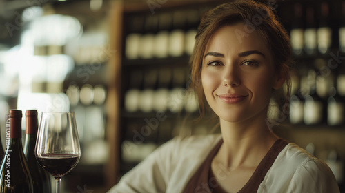 Sommelier woman portrait