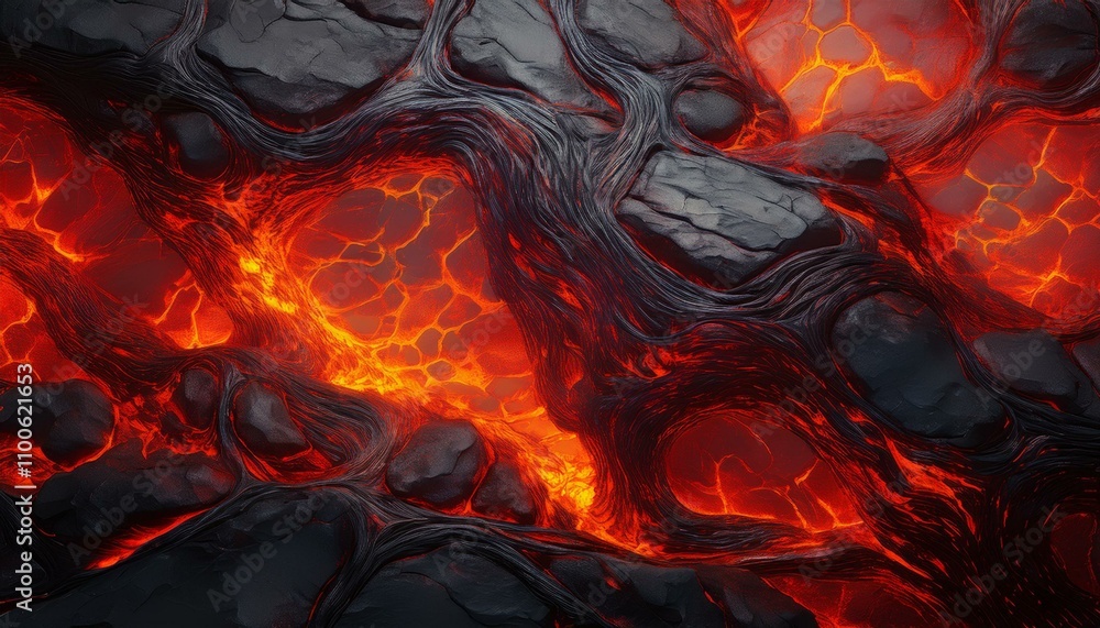 Red abstract lava stone texture background