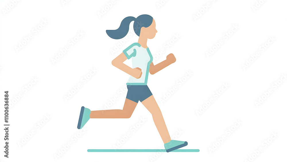 Fototapeta premium Woman Running for Fitness