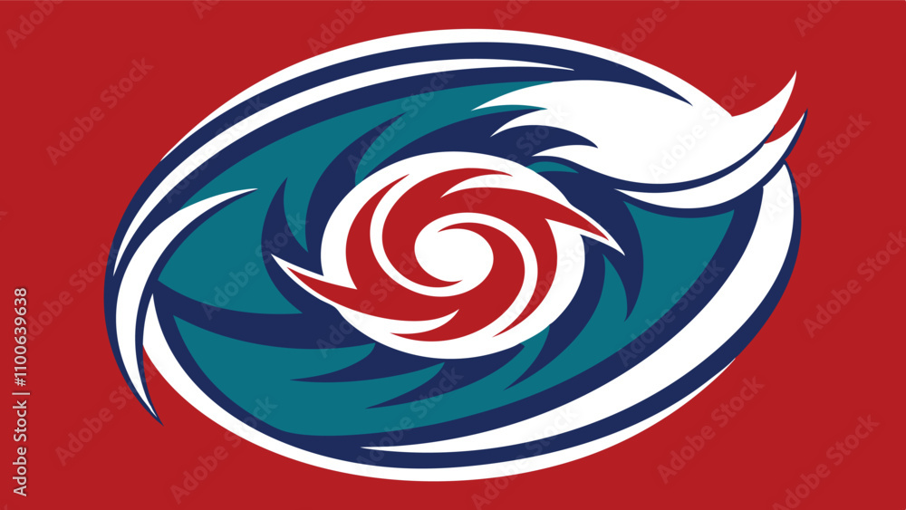 Obraz premium Dynamic vector illustration of a swirling pattern with vibrant colors representing movement and energy in a bold design