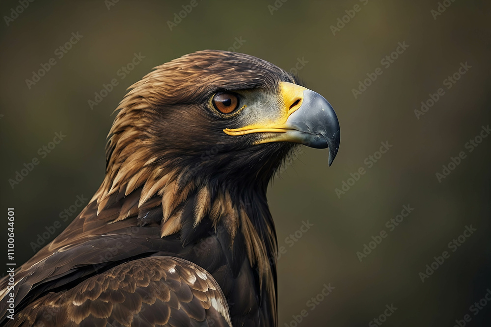 Fototapeta premium A golden eagle searching for food