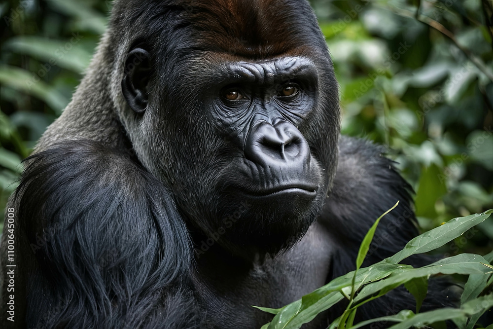 Obraz premium A Gorilla in its natural environment
