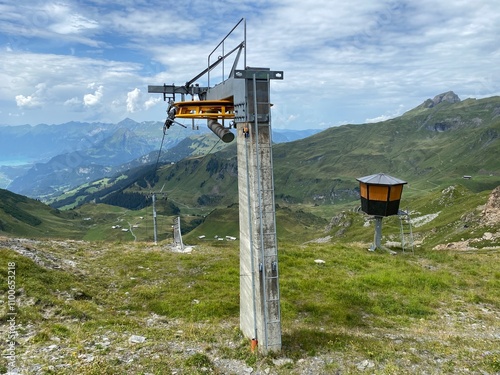 Chairlift Erzegg Distelboden-Erzeg or Sesselbahn Distelboden-Erzegg, Melchsee-Frutt - Canton of Obwald, Switzerland (Kanton Obwalden, Schweiz) photo