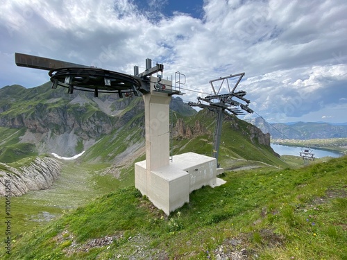 Chairlift Erzegg Distelboden-Erzeg or Sesselbahn Distelboden-Erzegg, Melchsee-Frutt - Canton of Obwald, Switzerland (Kanton Obwalden, Schweiz) photo