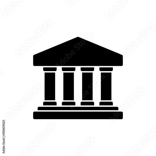 Bank icon vector. Bank sign and symbol, museum, university