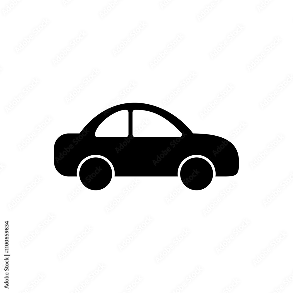 Fototapeta premium Car icon vector. car sign and symbol. small sedan