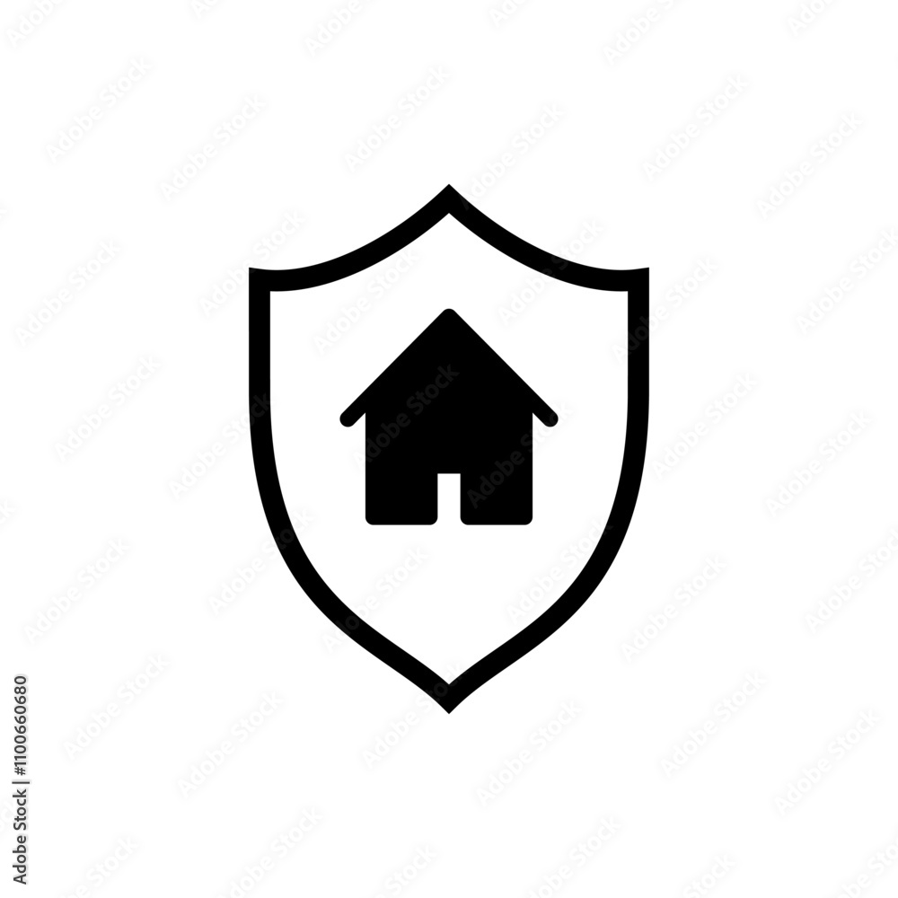 Fototapeta premium house insurance icon vector. house protection sign and symbol