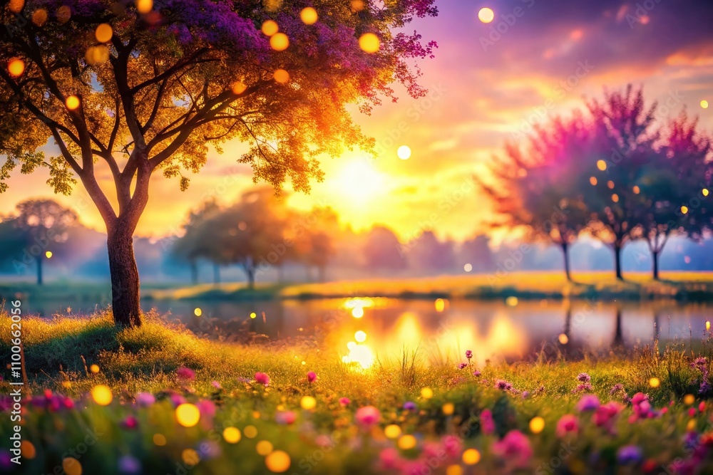 Obraz premium Emphasizing the Importance of Mental Health: A Beautiful Bokeh Effect Background Inspiring Reflection and Self-Care in a Calm and Peaceful Setting for Wellness Imagery