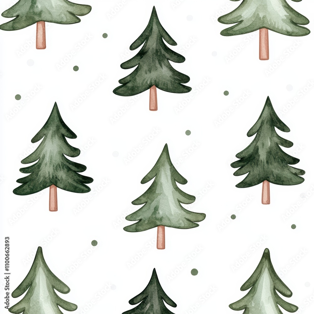 Fototapeta premium Christmas Tree Pattern for Holiday Design and Seasonal Decor