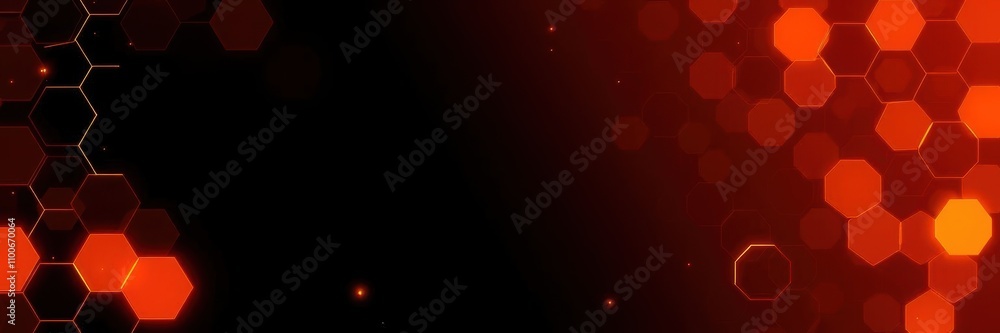Abstract dark hexagon pattern on orange neon background with futuristic technology style and modern design, hexagon, background Abstract dark hexagon pattern on orange neon background with futuristic technology style and modern design, hexagon, background