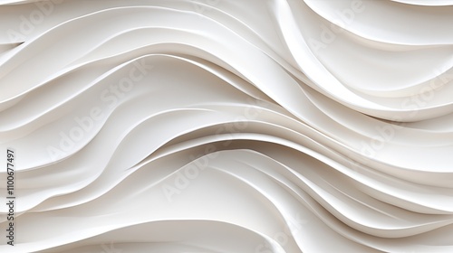 Detailed close-up of white sand displaying smooth, wavy patterns, capturing the beauty of nature's textures and forms in brilliant light SEAMLESS PATTERN