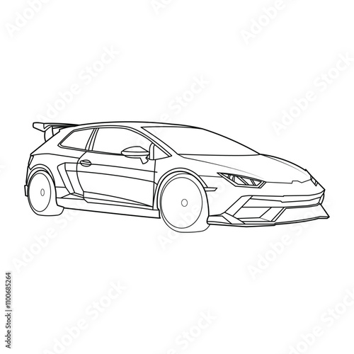 Sketch of a supercar v14