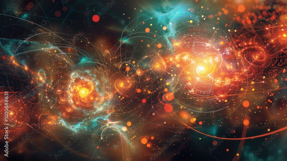 Obraz premium Abstract cosmic nebula.