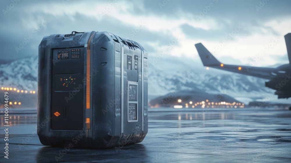 Fototapeta premium Battery for aerospace applications, designed for high altitudes and durability