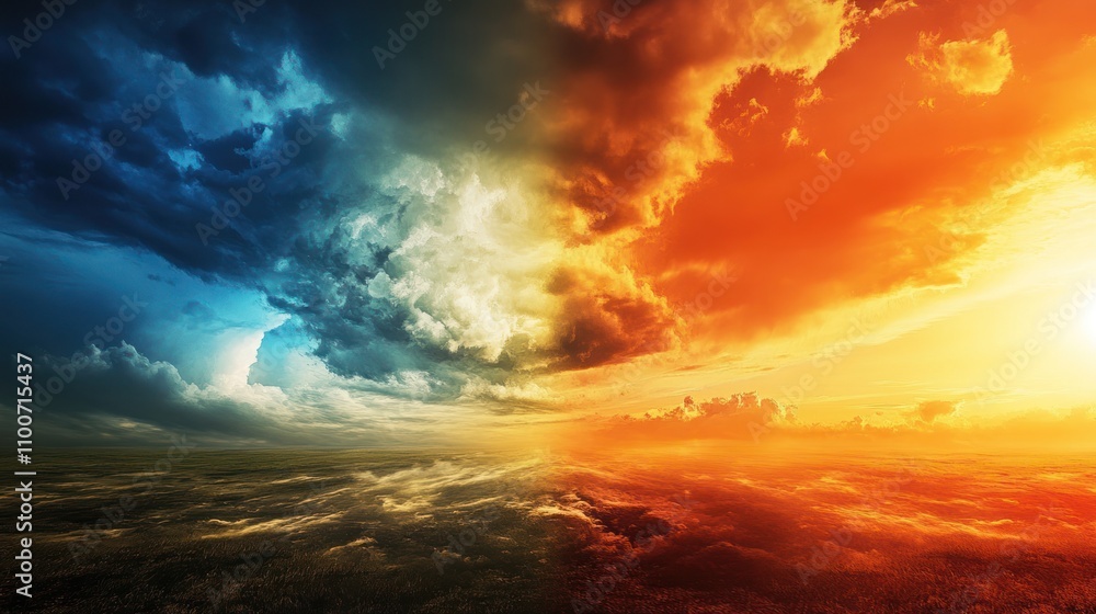 Fototapeta premium Science research focused on extreme weather studies and mitigation