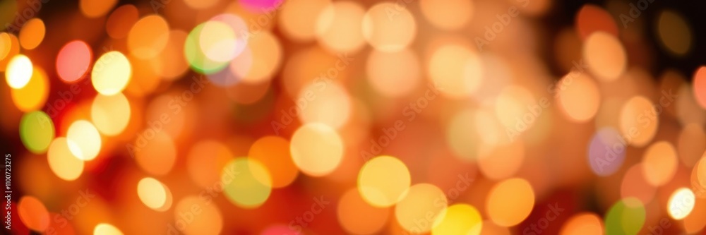 Obraz premium Abstract background of Christmas lights and glitter creating a magical and festive atmosphere, decorations, glowing