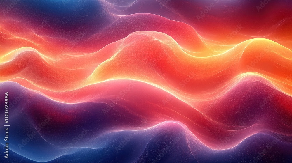 Fototapeta premium Abstract Colorful Waves Digital Art Design