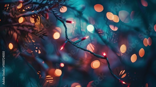 Wallpaper Mural Twinkling Christmas Lights: Illuminating the Holiday Spirit Torontodigital.ca