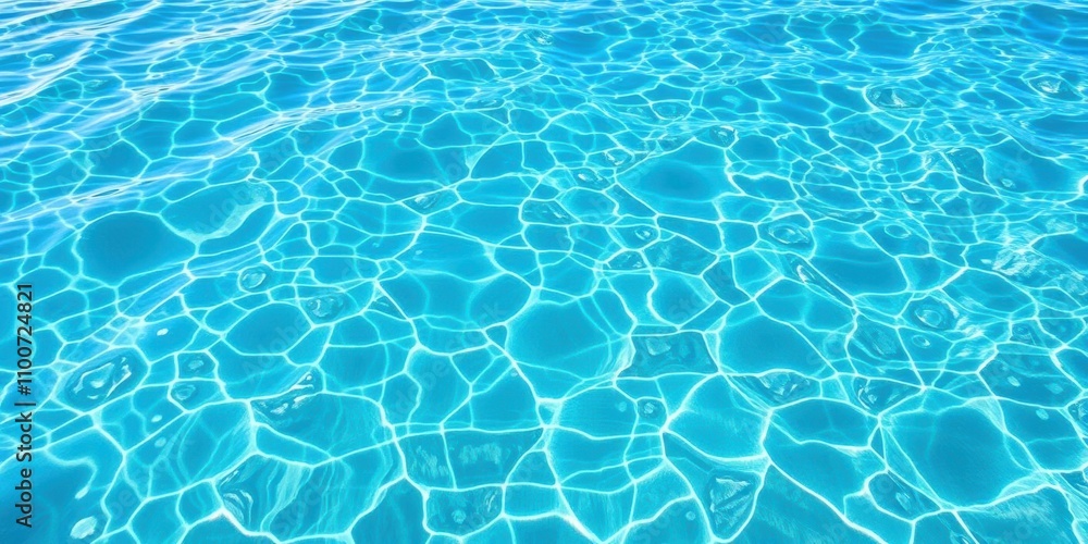 Fototapeta premium A beautiful crystal clear water background with ripples and reflections, clear, rippled