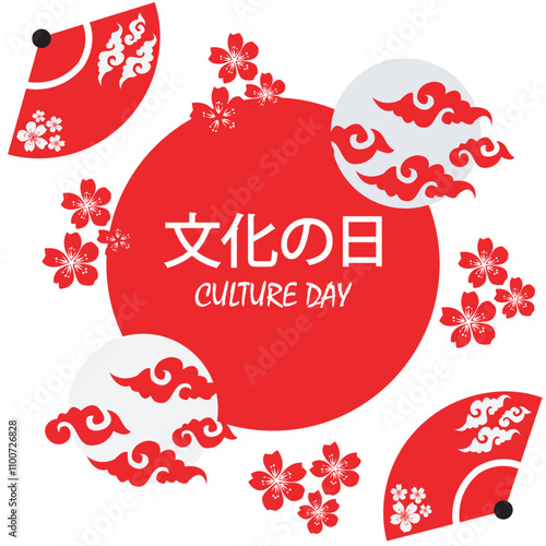 Traditional ilustration design for culture day japan