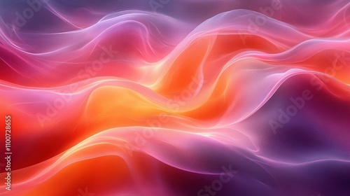Wallpaper Mural Abstract Pink Orange and Purple Wave Design Torontodigital.ca