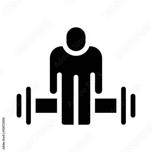 Deadlift glyph icon