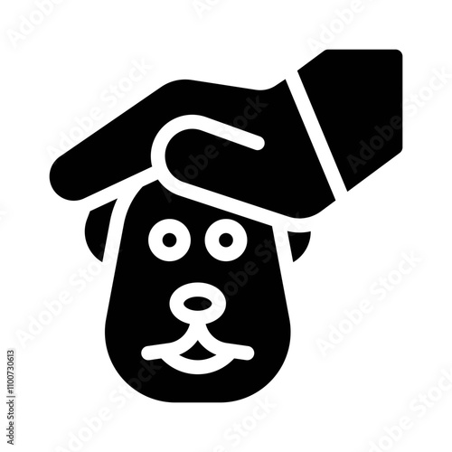 dog sitting glyph icon