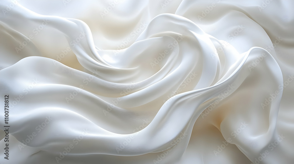 Obraz premium White Silk Drape 3D Illustration