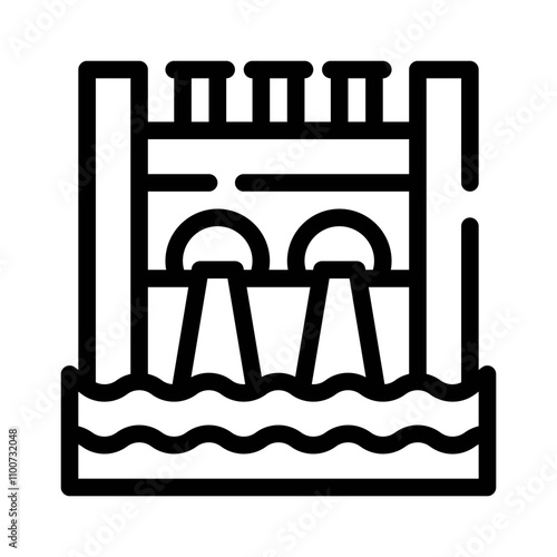 hydroelectric line icon