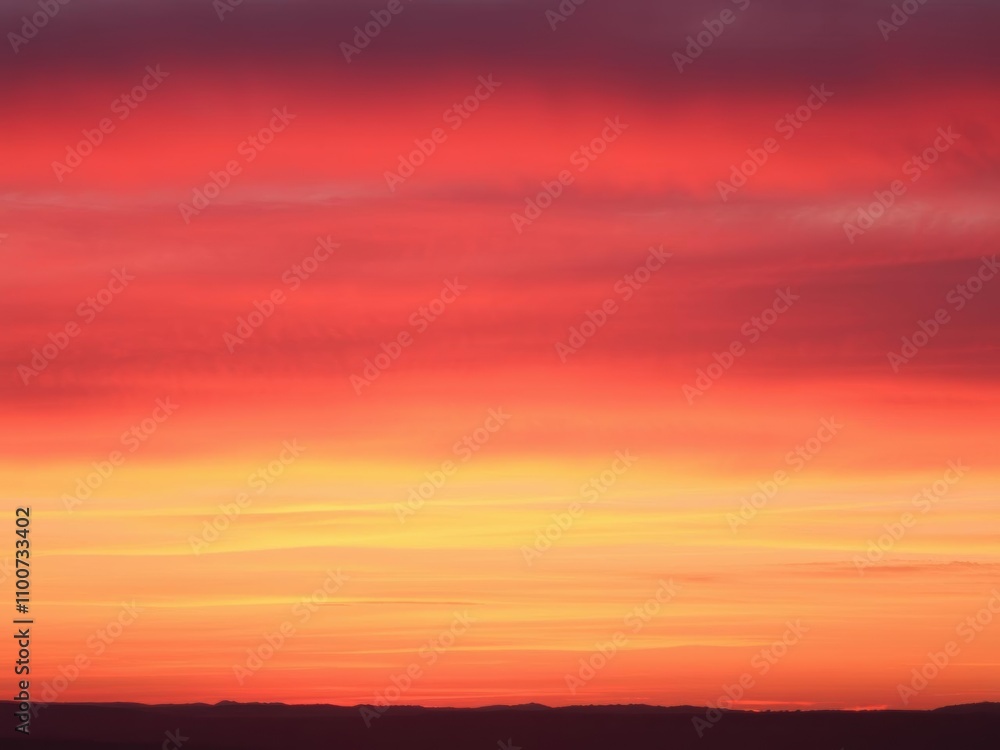 Obraz premium Vibrant gradient of pink, orange, and purple hues blending together in a beautiful sunset display, colorful, landscape