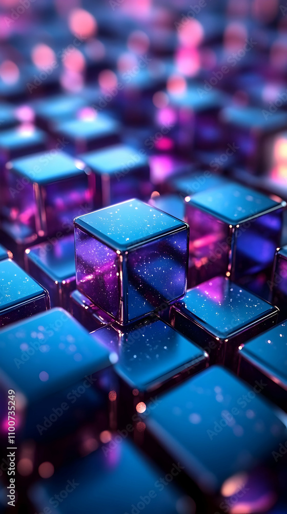 Fototapeta premium 3D Abstract Cube Background