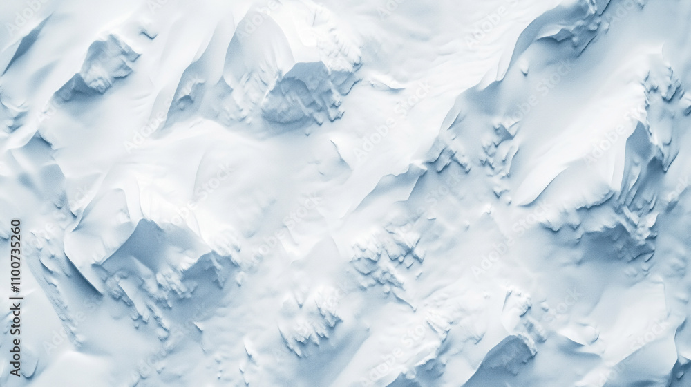 Obraz premium top view of snow on ground background wallpaper snowy hills