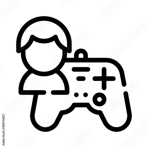 game singleplayer line icon