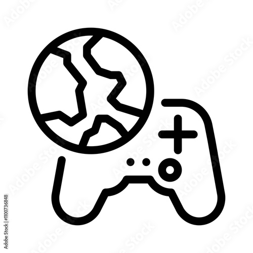 game world line icon