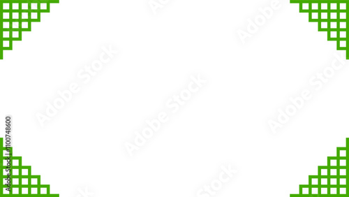 Background white with green ornament. Vector can be used for banners, posters, power points, templates, slides, etc.